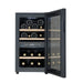 Cavecool Joy Azurite 16 bottle dual zone wine cooler, side view