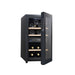 Cavecool Joy Azurite 16 bottle dual zone wine cooler, open door view