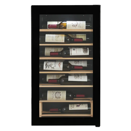 Cavecool Joy Opalite 17 bottle single zone wine cooler, front view