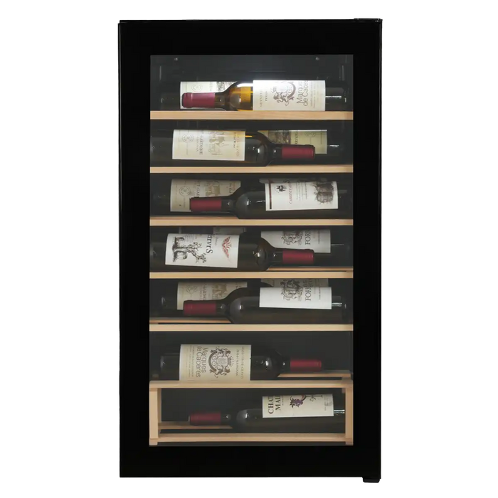 Cavecool Joy Opalite 17 bottle single zone wine cooler, front view