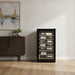 Cavecool Joy Opalite 17 bottle single zone wine cooler, half-open door view