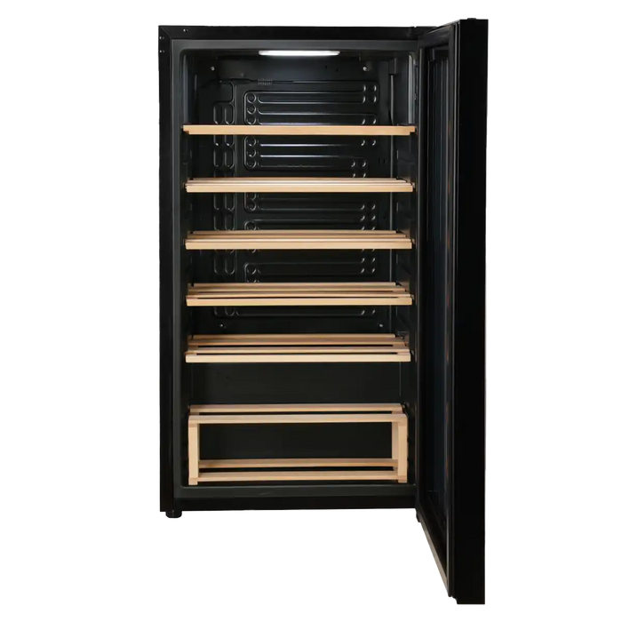 Cavecool Joy Opalite 17 bottle single zone wine cooler, detail view