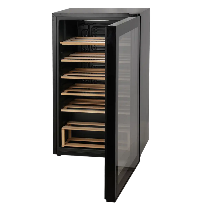 Cavecool Joy Opalite 17 bottle single zone wine cooler, rear view