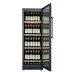 Cavecool Ideal Emerald 190 bottle multizone wine cooler, interior shelving view