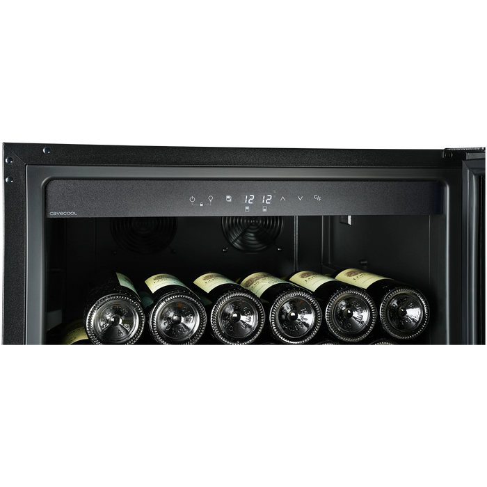 Cavecool Ideal Emerald 190 bottle multizone wine cooler, angled view