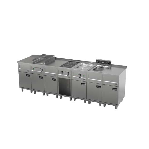 Combisteel Entry 700 stainless steel electric fry top with chromed griddle surface and knob controls view 5