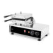 Stainless steel rotating waffle iron with dual cast aluminium plates and control knob