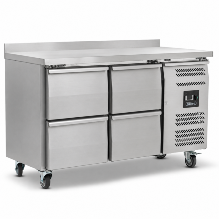 Blizzard HBC2-22 Four Drawer Refrigerated Counter With Upstand 282L