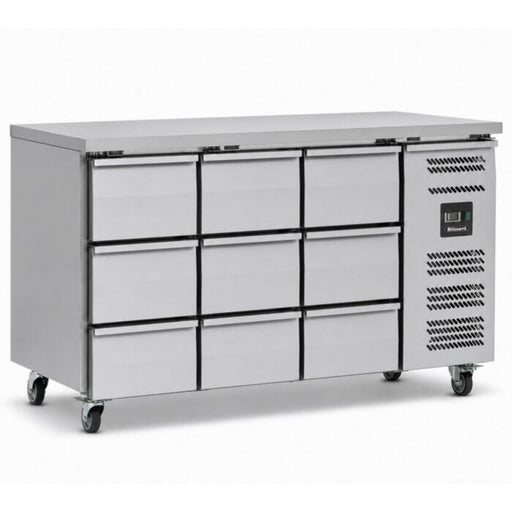 Blizzard HBC3NU-333 Nine Drawer Refrigerated Counter Without Upstand 417L
