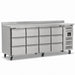 Blizzard HBC4-3333 Twelve Drawer Refrigerated Counter With Upstand 553L