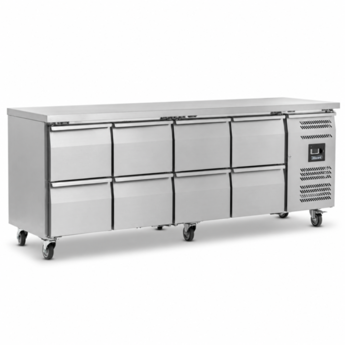 Blizzard HBC4NU-2222 Eight Drawer Refrigerated Counter Without Upstand 553L
