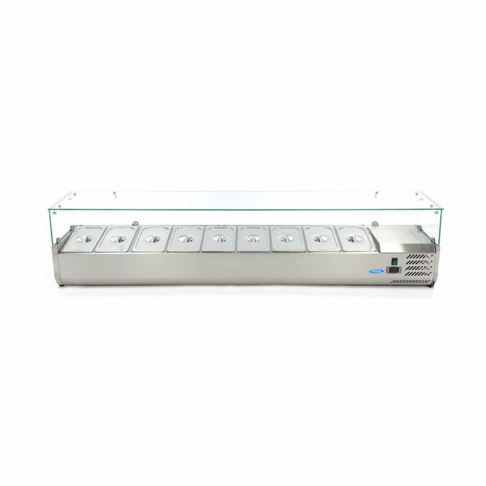 Maxima Countertop Prep Fridge, 200cm, Fits 9 x 1/3 GN view 2