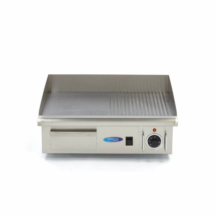 Maxima Electric Griddle 55cm Half Grooved Half Smooth with Drip Tray - view 2