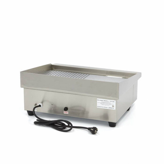 Maxima Electric Griddle 55cm Half Grooved Half Smooth with Drip Tray - view 4