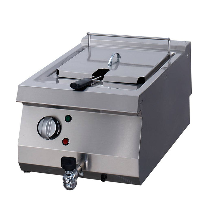 Maxima 09395000 Heavy Duty Deep Fryer 1 x 12L Single Unit 70cm Deep with Drain Tap Electric