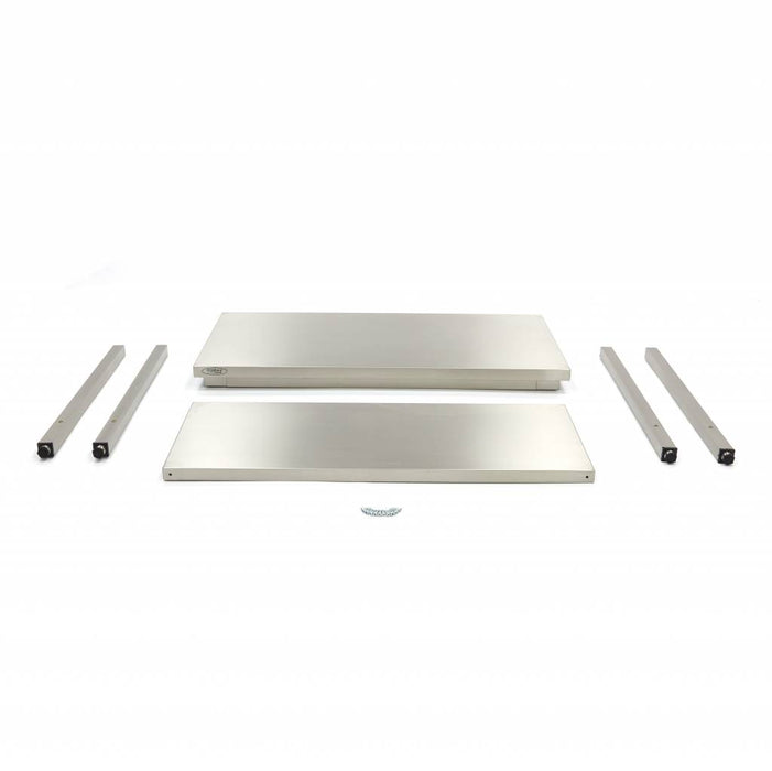 Maxima 09300959 Stainless Steel Table 120 x 60cm Adjustable Height with Storage Shelf