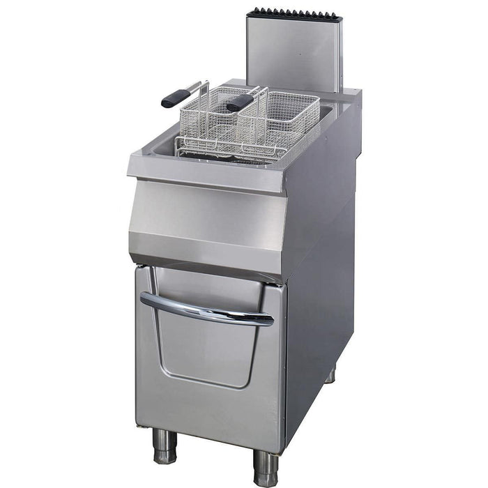 Maxima 09398605 Premium Deep Fryer 1 x 22L Single Unit 90cm Deep with Drain Tap Gas