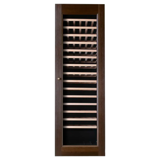 Pevino Majestic 107 bottle single zone kitchen door wine cooler, front view