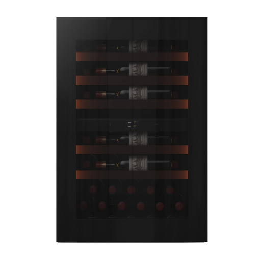 Pevino Imperial 40 bottle dual zone push open integrated wine cooler, front view
