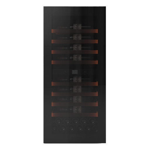 Pevino Imperial 62 bottle dual zone push open wine cooler, front view