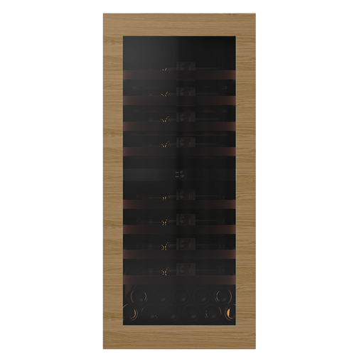 Pevino Imperial 62 bottle dual zone kitchen door wine cooler, front view