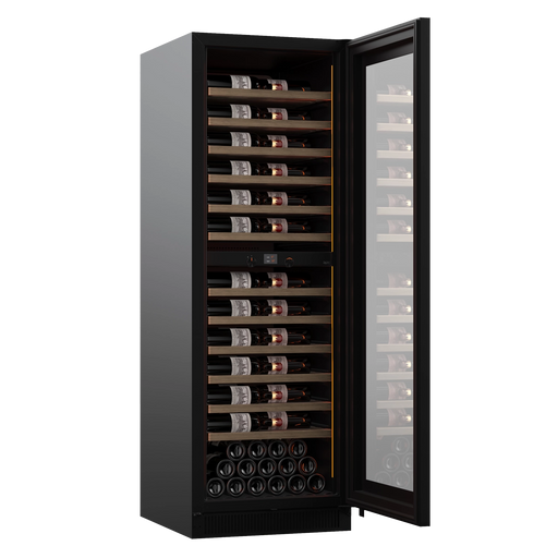 Pevino Majestic 111 bottle dual zone wine cooler, front view
