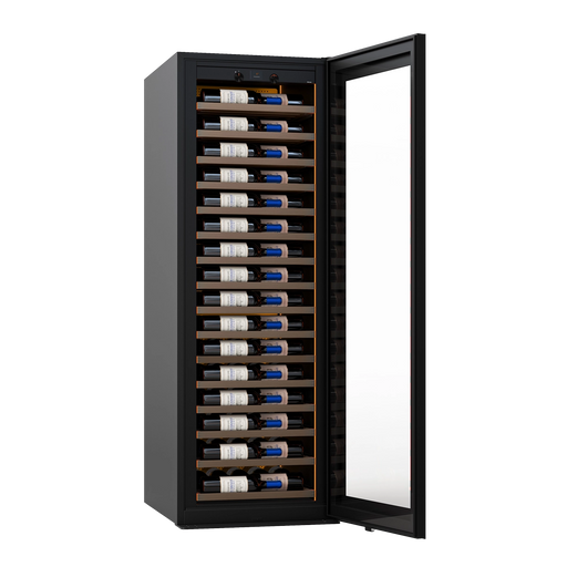 Pevino Majestic 125 bottle single zone wine cooler, side view