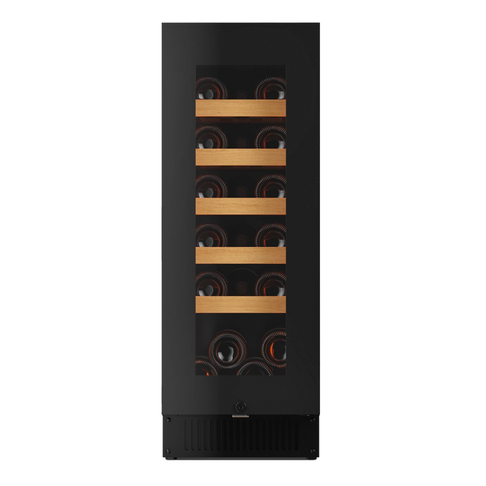 Pevino Noble wine cooler, 19 bottles, single zone, black glass front