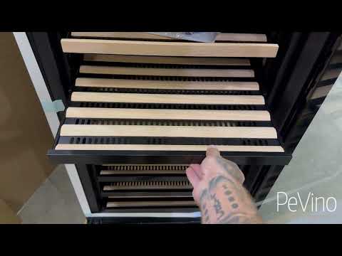 Pevino Imperial wine cooler - how to remove the black shelf strips instruction video