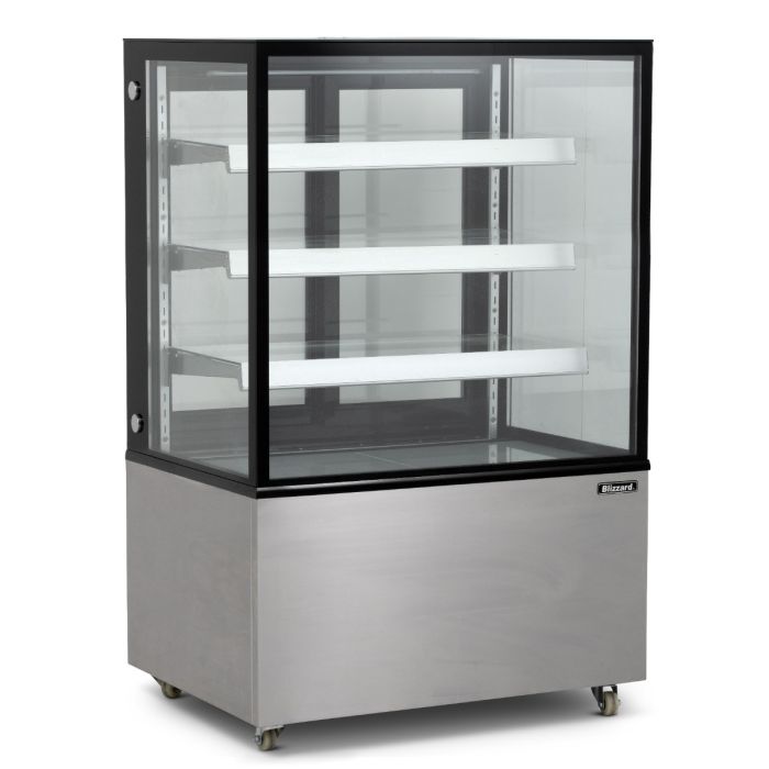 Blizzard 92cm Triple Tier Refrigerated Flat Glass Display Unit RFG9-3