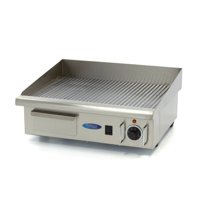 Maxima Electric Griddle 55cm Grooved with Drip Tray - view 1