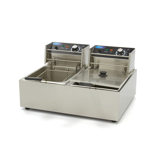 Maxima Electric Fryer 2x6L Twin Tank Twin Basket with Drain Tap - view 1