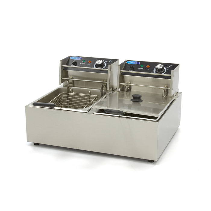 Maxima Electric Fryer 2x6L Twin Tank Twin Basket with Drain Tap - view 1