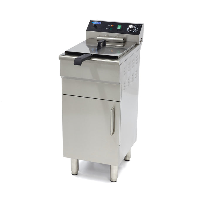 Maxima 09365155 Deep Fryer 16L 1 Basket with Drain Tap and Stand 400V