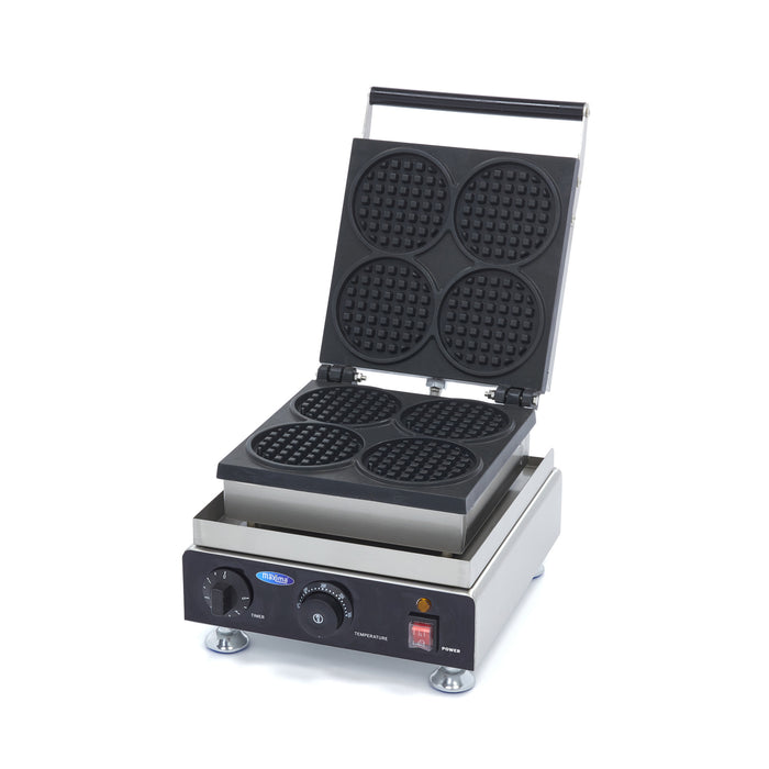 Maxima 09374204 Waffle Maker 4 Waffles Mini Rounds