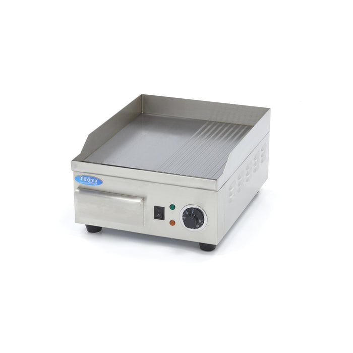 Maxima Electric Griddle 36cm Half Grooved Half Smooth with Drip Tray - view 1