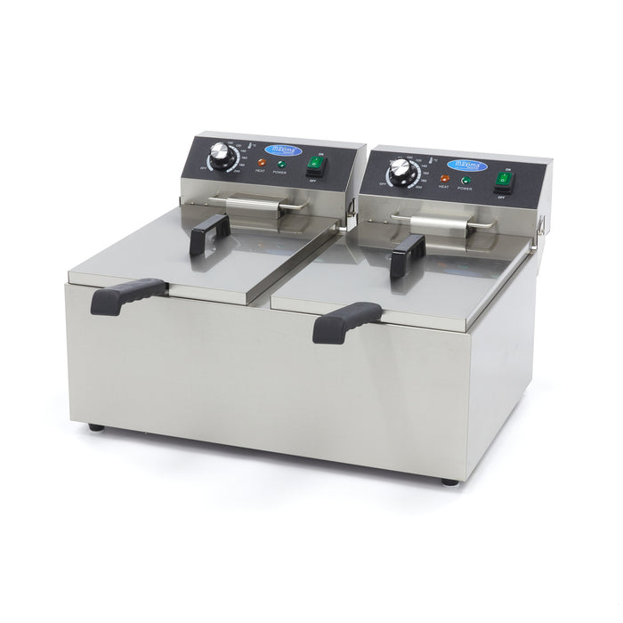 Maxima 09365227 Deep Fryer 2 x 11L 2 Baskets up to 2,8kg of Fries