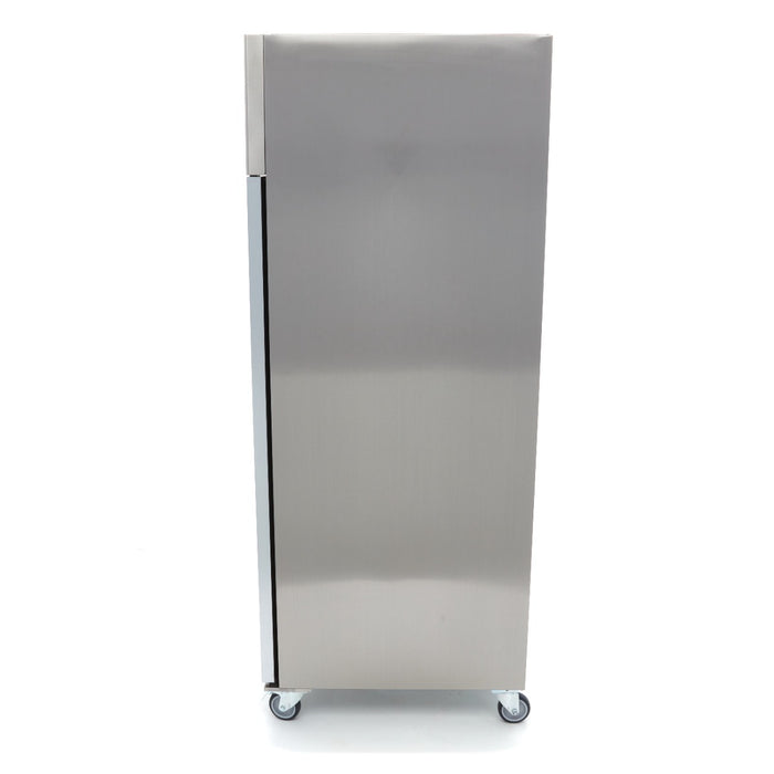 Maxima glass door fridge 600L stainless steel view 3