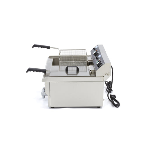 Maxima Electric Fryer 2x16L Twin Tank Twin Basket with Drain Tap - view 2