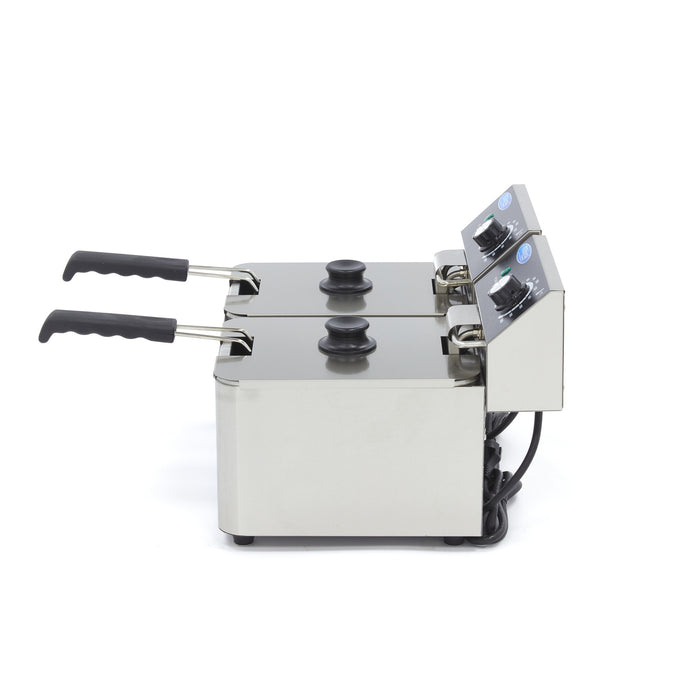 Maxima 09365212 Deep Fryer 2 x 4L 2 Baskets up to 1,5kg of Fries
