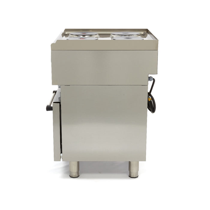 Maxima 09391540 Commercial Grade Stove 4 Burners Electric Double Unit 60cm Deep with Oven