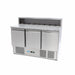 Maxima Pizza Prep Fridge, 137cm, 3 Doors, Fits 8 x 1/6 GN
