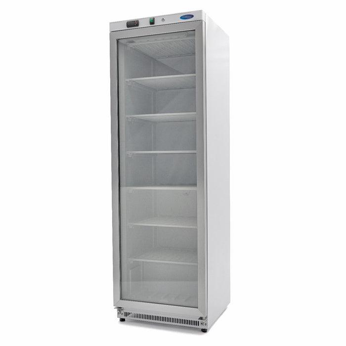 Maxima 09405019 Freezer 400L White with Glass Door