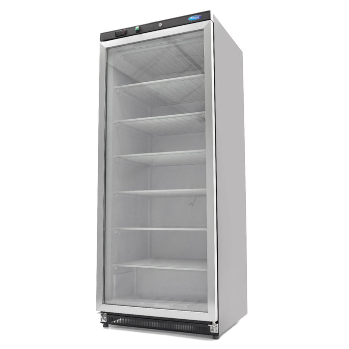 Maxima 09405033 Freezer 600L Black with Glass Door