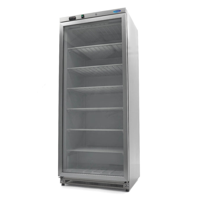 Maxima 09405035 Freezer 600L Stainless Steel with Glass Door