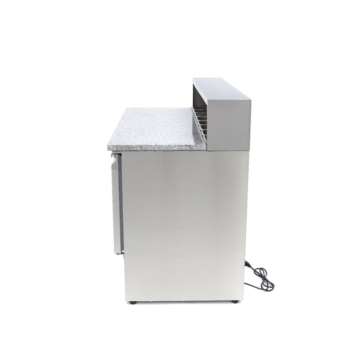 Maxima Pizza Prep Fridge, 137cm, 3 Doors, Fits 8 x 1/6 GN view 3