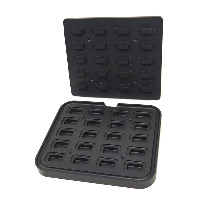 Maxima Tartlet Mould, Rectangle, 64x41/45x22 mm, 20 pieces