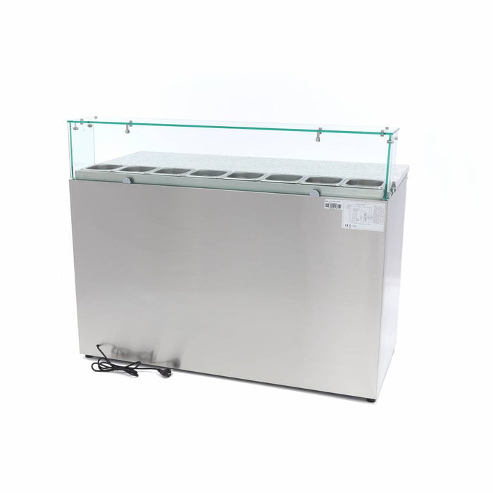 Maxima Pizza Prep Fridge, 137cm, 3 Doors, Fits 8 x 1/6 GN view 4
