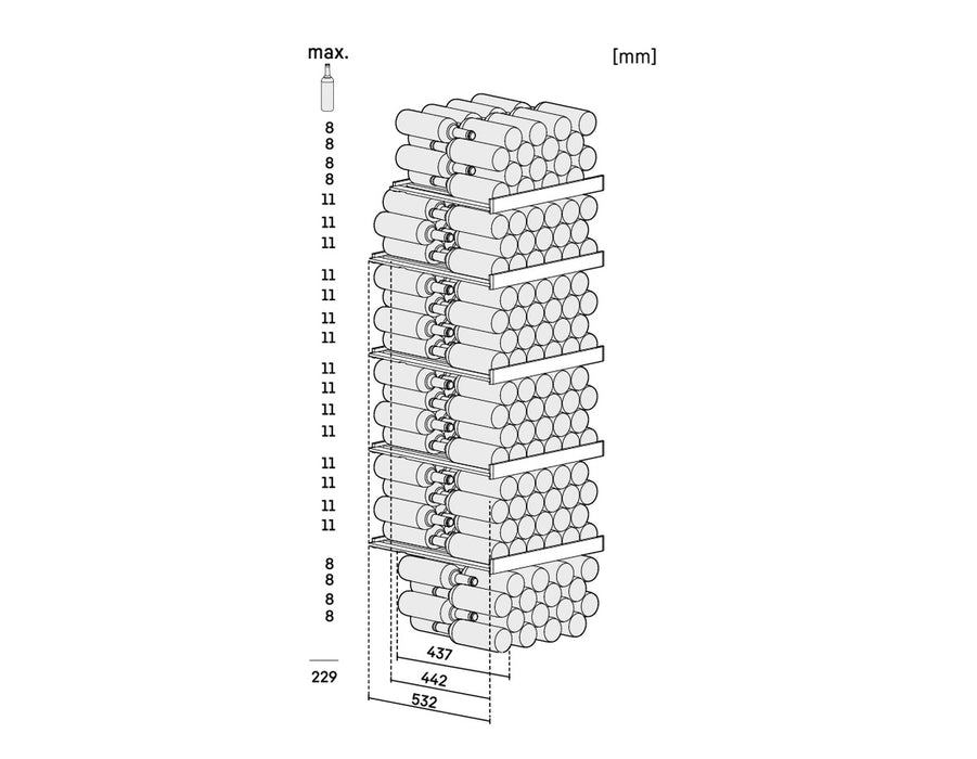 Liebherr WSbli 5231 wine storage drawing