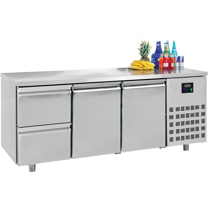 Combisteel 700 refrigerated counter 2 doors 2 drawers